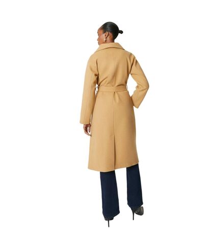 Principles Womens/Ladies Belted Hardware Detail Coat (Camel) - UTDH6614