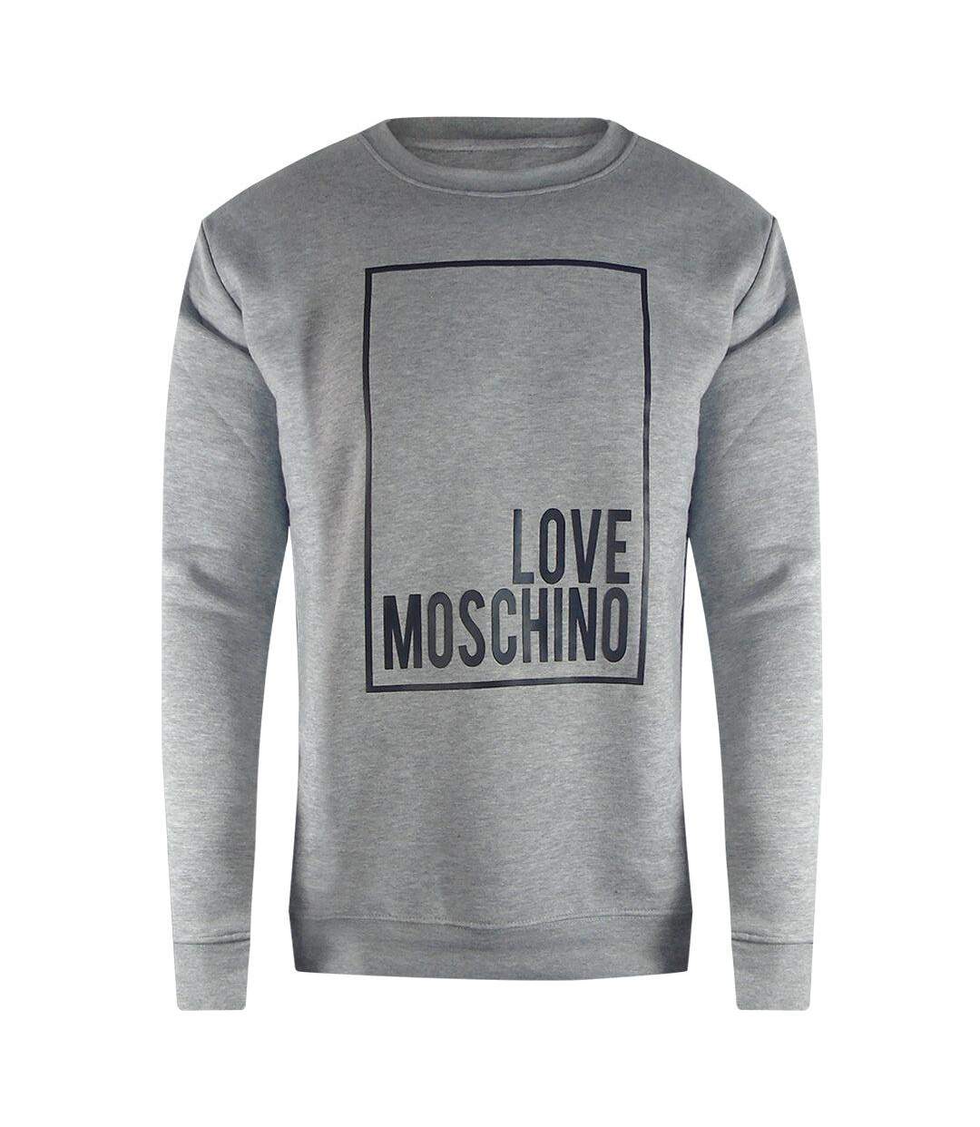 Sweat Motif/style Logo Rectangulaire Homme Gris Love Moschino-1