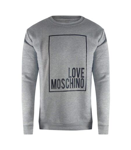 Sweat Motif/style Logo Rectangulaire Homme Gris Love Moschino