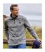 Pack Of 4  Mens Brushed Fleece Zip Neck Jumper  Grey Black Blue Dark Grey Atlas For Men-4