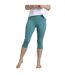 Womens/ladies blondie cropped leggings mineral blue Weird Fish-3