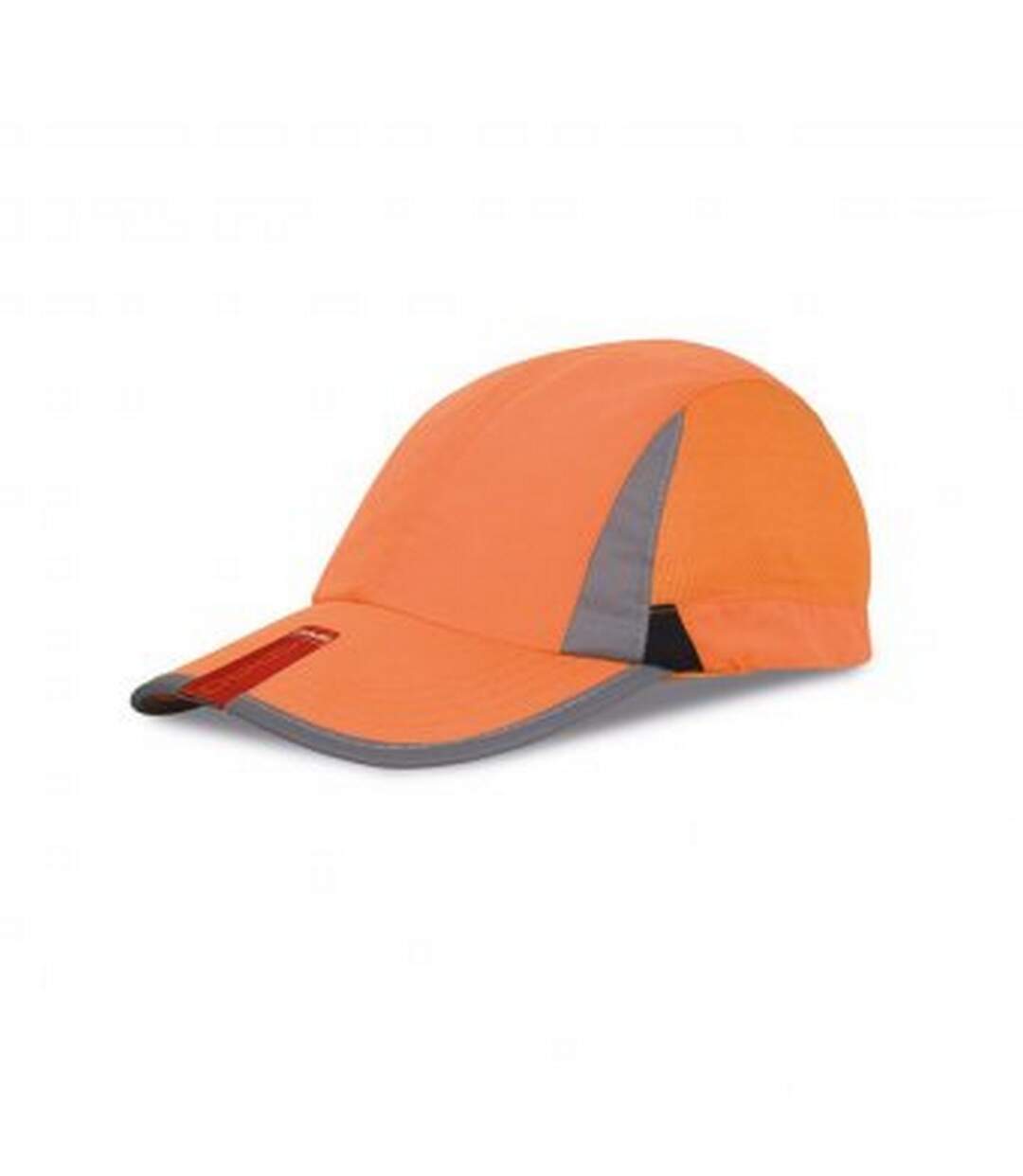 Casquette de sport à bandes réfléchissantes adulte unisexe orange/noir Spiro