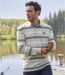 Men's Striped Polo Shirt-2