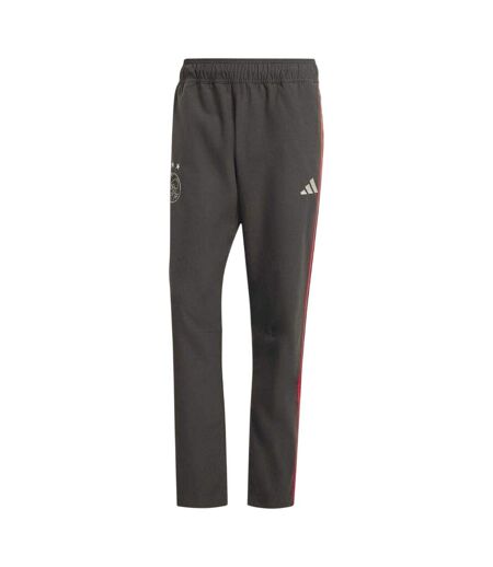 Mens Ajax Amsterdam Tracksuit Bottoms Black Red White Adidas