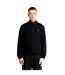 Haut De Golf À Col Montant Zippé Motif/style Logo Brodé Homme Noir Lyle & Scott-2