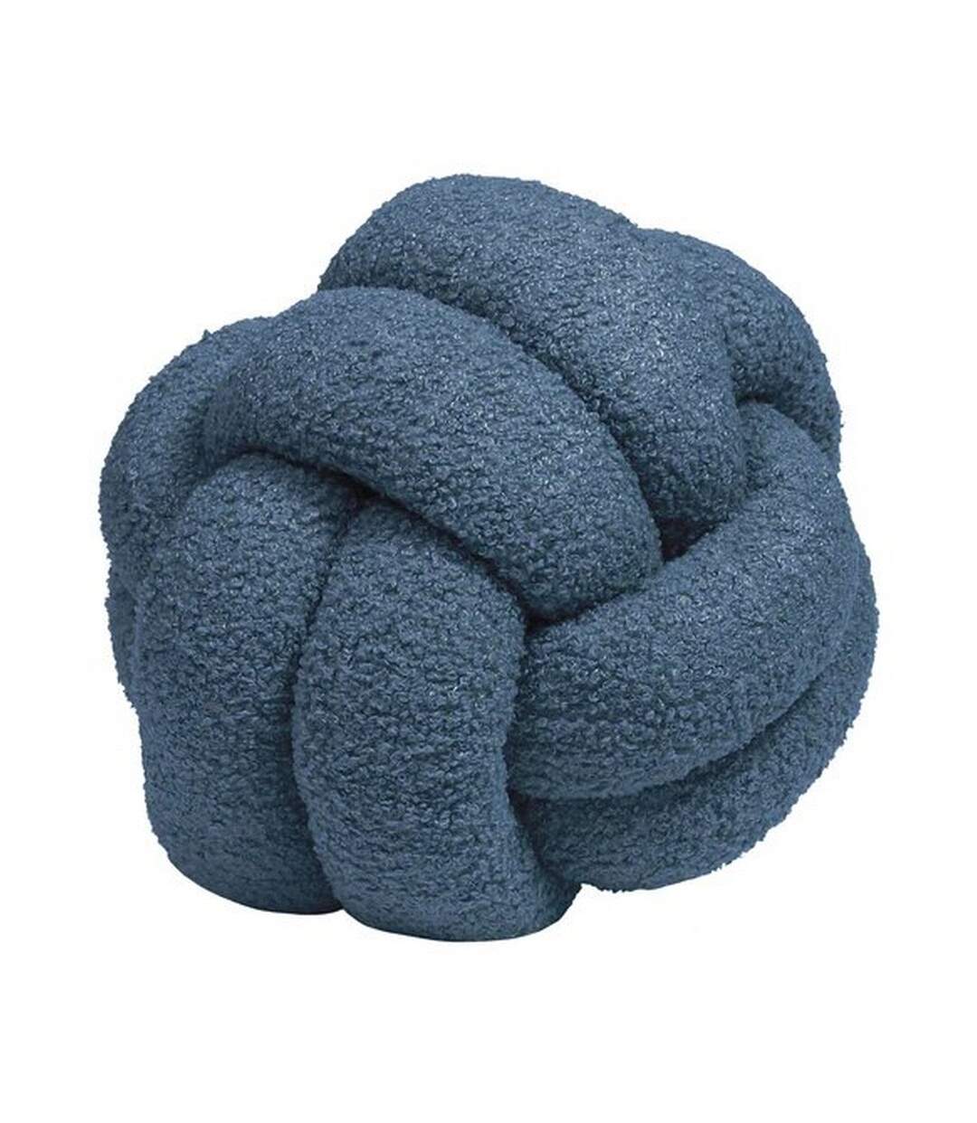 Boucle fleece knotted cushion one size blue Furn-1