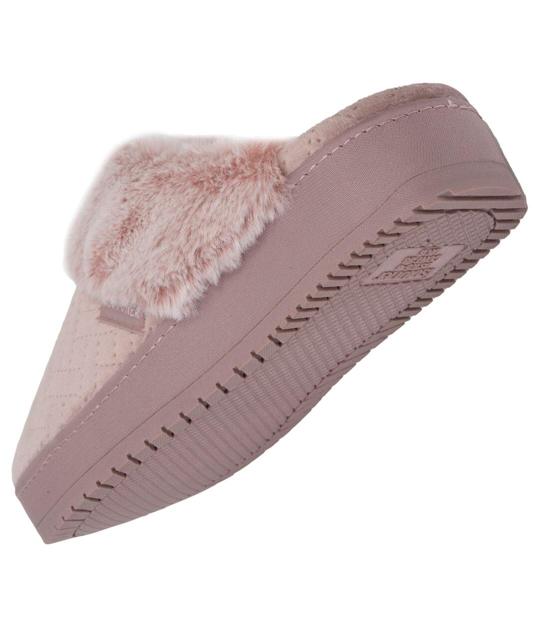 Isotoner Chaussons Mules femme velours ultra doux, talon 3,7 cm-5