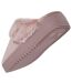 Isotoner Chaussons Mules femme velours ultra doux, talon 3,7 cm-5