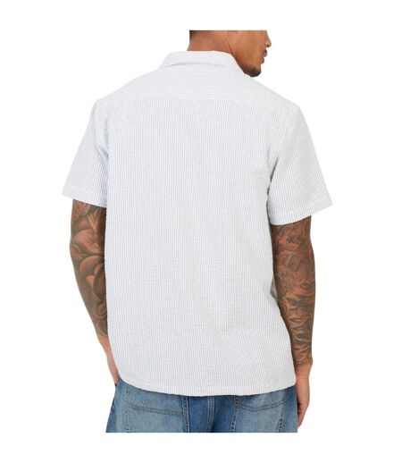 Chemise Motif/style Fines Rayures Homme Bleu Blanc Brave Soul