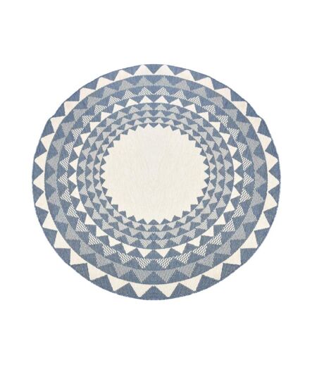 Tapis rond d'extérieur, kilim reversible EX1 C