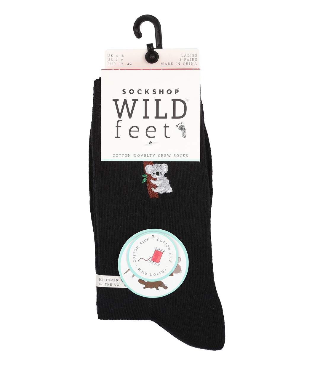 Wild Feet - 3 Paires Fantaisie Chaussettes Femme | Chaussettes Coton Rigolotes-2