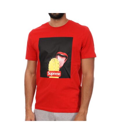 T-shirt Rouge Homme Supreme Grip Cactus - M