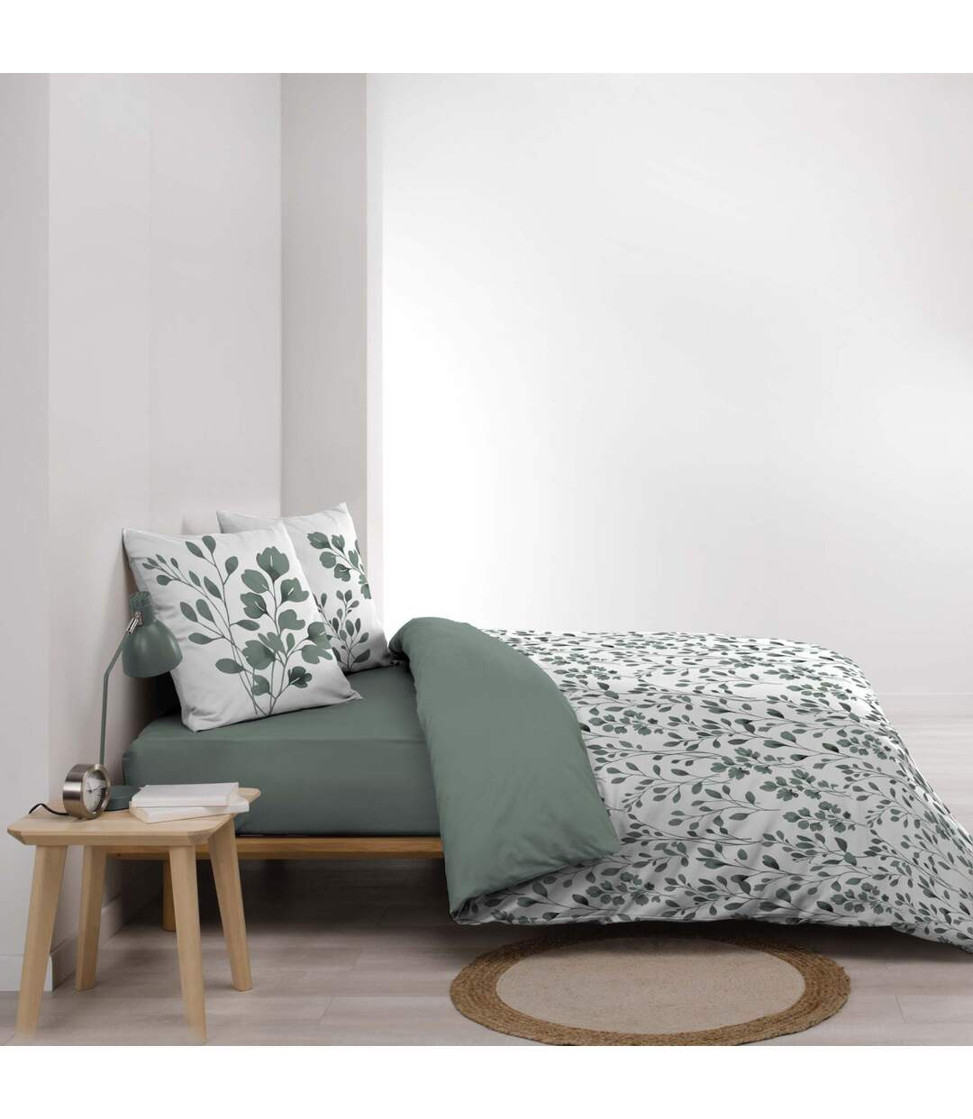 Parure de Lit 3 Pièces Maiwen 240x220cm Vert Sauge-3