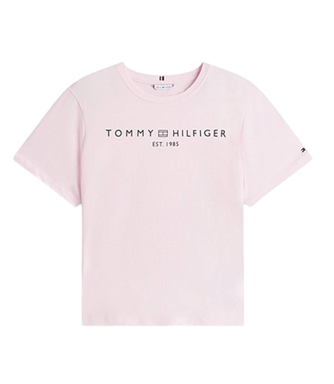 T-shirt Motif/style Logo Rogné Femme Rose Clair Tommy Hilfiger-2