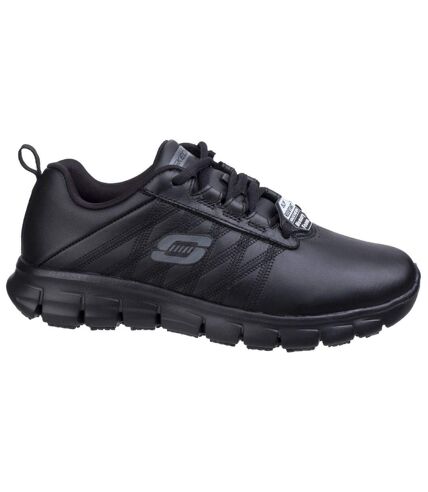 Skechers Womens/Ladies SK76576EC Sure Track Erath SR Ladies Lace Up Shoes (Black) - UTFS4583