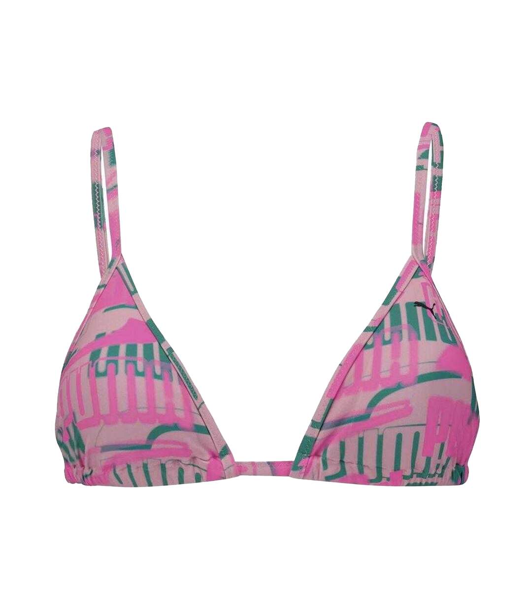Womens/ladies Triangle Cups Bikini Pink Puma-1