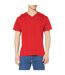 T-shirt Col V Homme Rouge Stedman-1