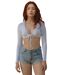 Gilet femme cache-coeur manche longue - Chic et versatile-1