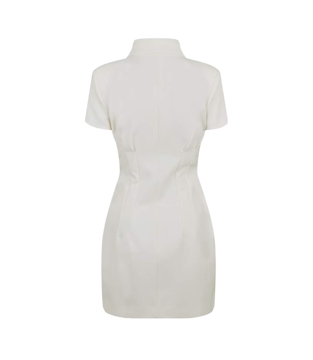 Womens/ladies Button Slim Mini Dress White Muse-3