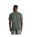 Mens keaton organic cotton pocket t-shirt army green Weird Fish-4