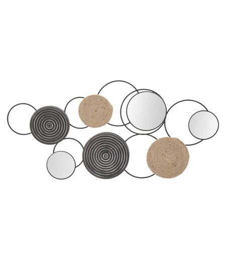 Décoration Murale 3 Miroirs Triby 106cm Noir & Marron