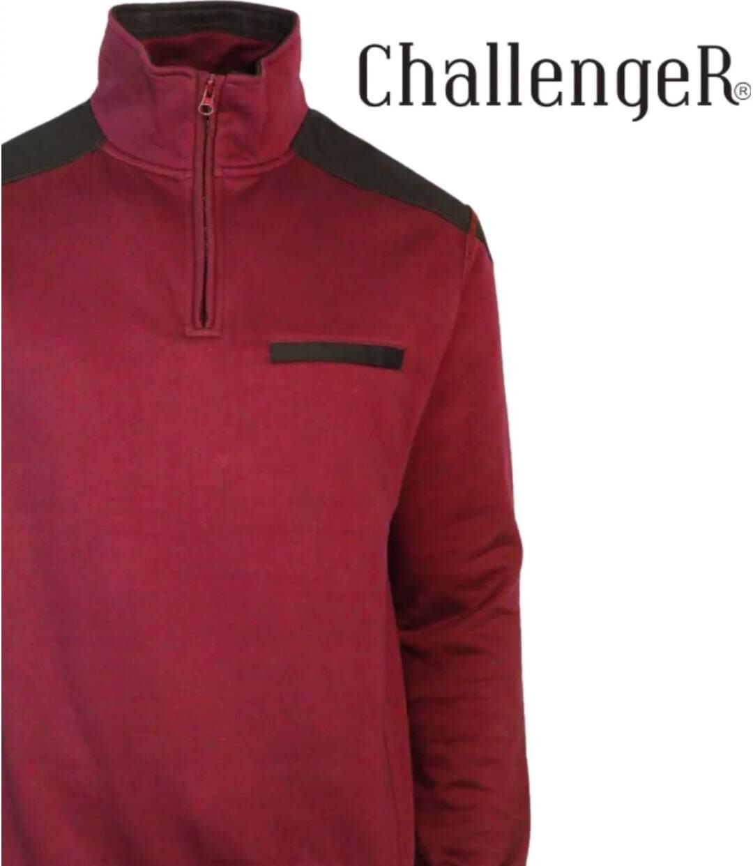 CHALLENGER BELFAST3 — Sweat col camionneur bordeaux : élégance et robustesse-4