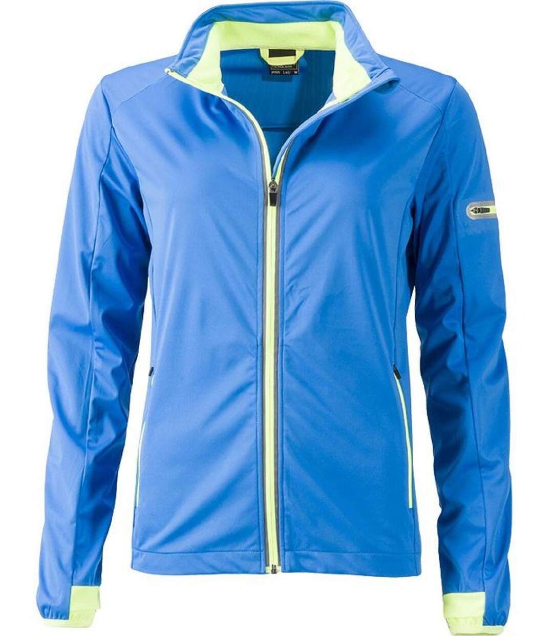 Veste softshell sport - Femme - JN1125 - bleu vif et jaune vif-2