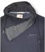 Sweat  à  manches longues pour homme - Bleu avec col asymétrique et fermeture éclair-4