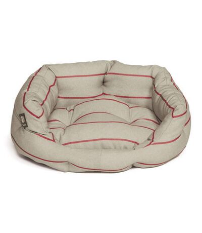 Pet products herringbone deluxe slumber bed 61cm natural/red Danish Design