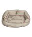 Pet products herringbone deluxe slumber bed 61cm natural/red Danish Design-1