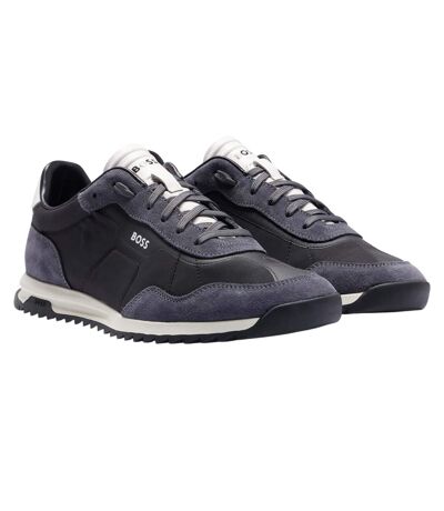 Mens Zayn Suede Low Trainers Black Boss