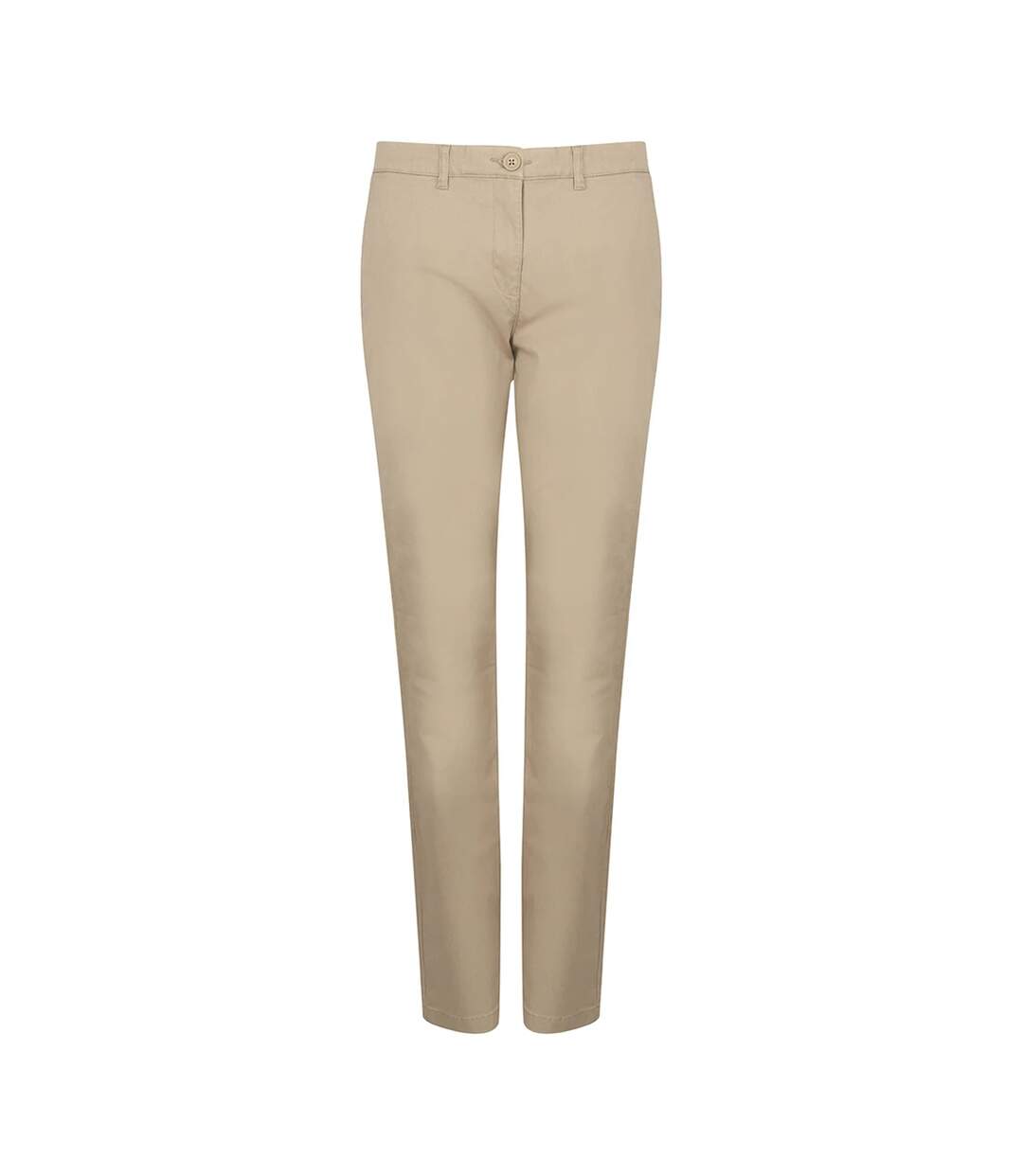 Womens/ladies Stretch Chinos Stone Henbury-1