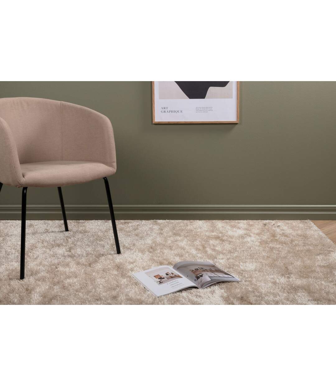 Tapis Déco Mattis 160x230cm Beige-3