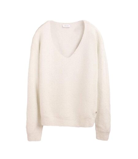 Pull à paillette blanc femme teddy smith prachel