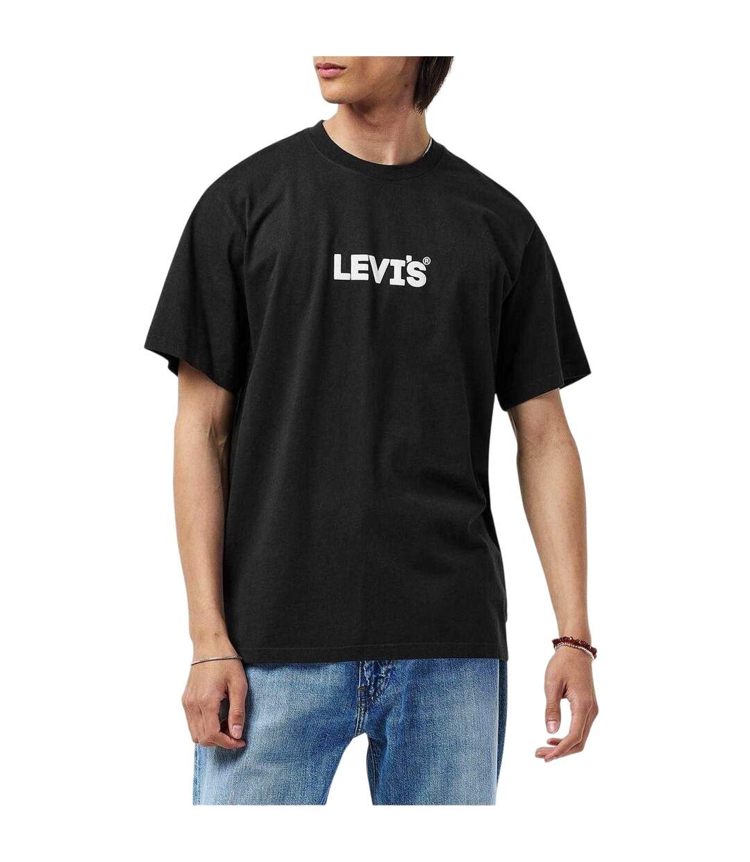 Mens Logo Cotton T-shirt Black Levis-3