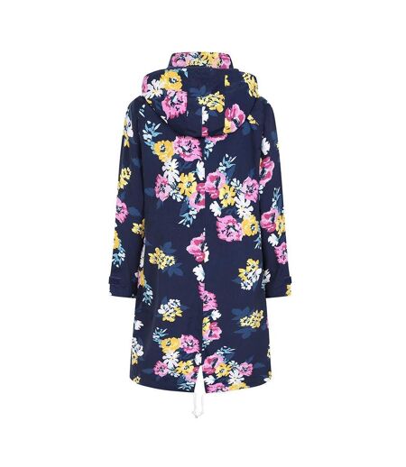 Womens/ladies Long Length Waterproof Jacket Navy Pink White Lazy Jacks