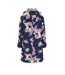 Womens/ladies Long Length Waterproof Jacket Navy Pink White Lazy Jacks-4