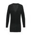 Premier Womens/Ladies Longline V Neck Knitted Cardigan (Black) - UTRW5589