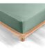Drap Housse Percaline 160x200cm Tilleul-2