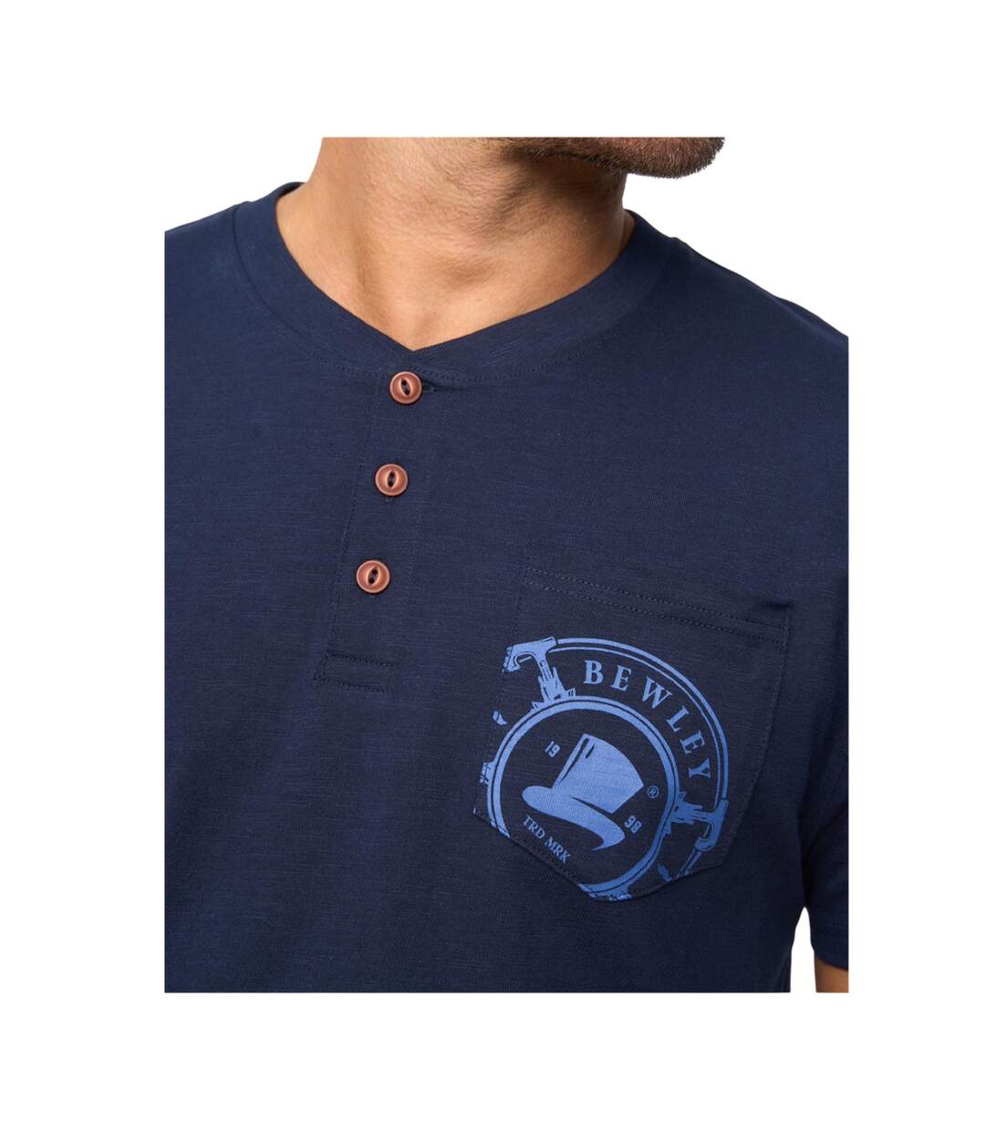 T-shirt Garside Homme Bleu Marine Bewley & Ritch-4