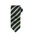 Premier Mens Waffle Stripe Formal Business Tie (Pack of 2) (Black/Lime) (One Size)