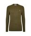 Mens Marlow Cable Knit Merino Wool Jumper Olive Jack Wills-1