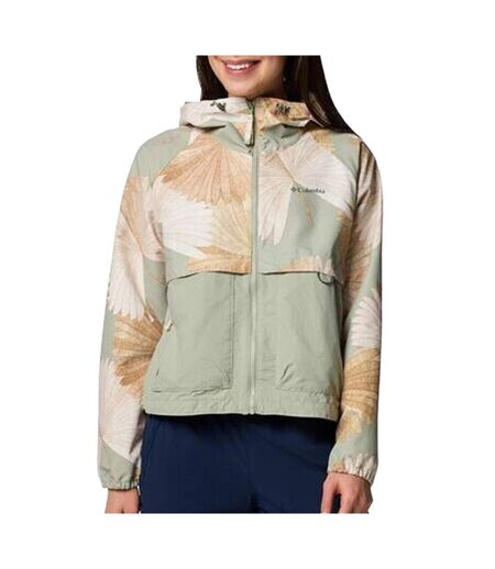 Coupe vent vert femme columbia spire imprimé