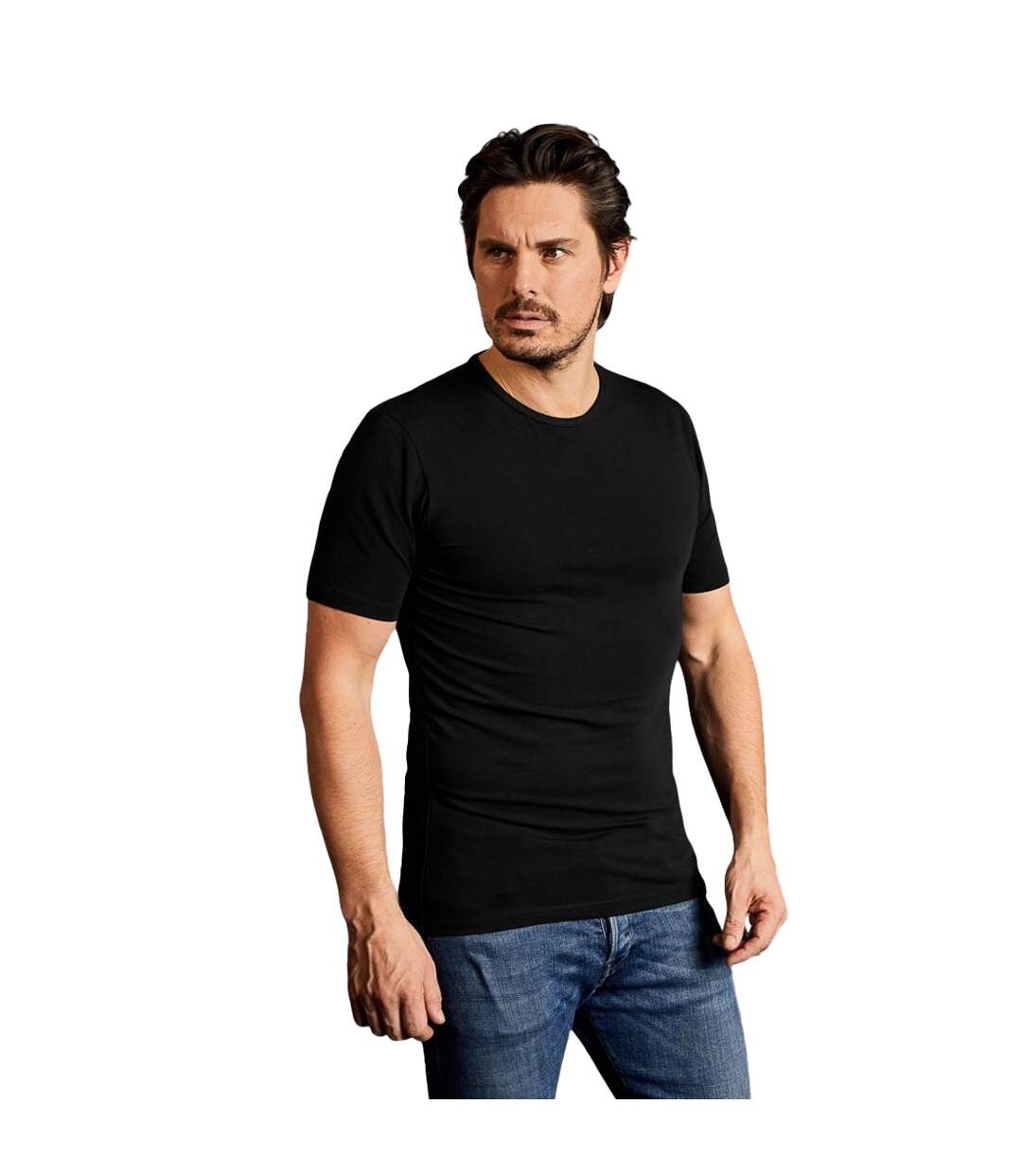 T-shirt Homme Noir Promodoro-1