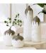 Vase Bouteille en Argile Olea 47cm Blanc & Vert-4