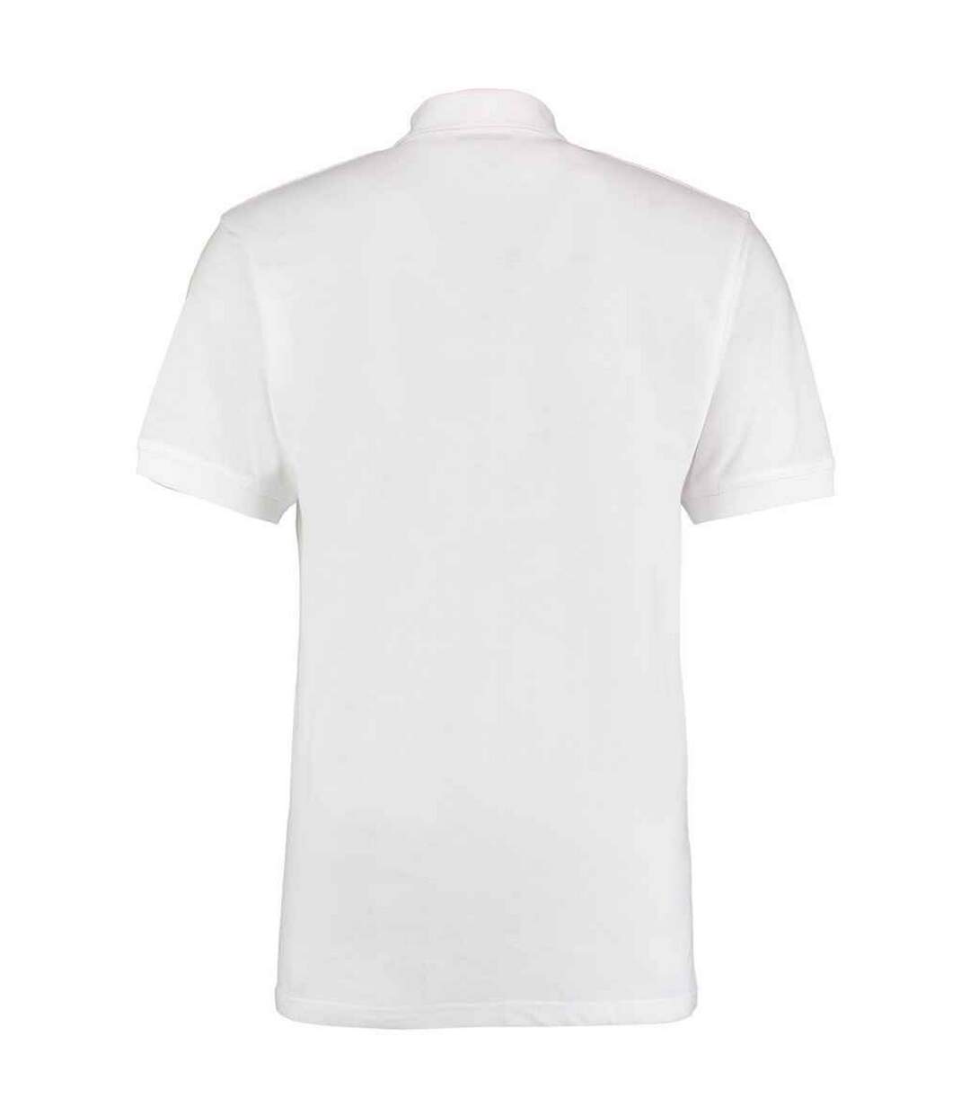 Mens Workwear Heather Polo Shirt White Kustom Kit-2
