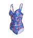 Womens/ladies sakari family hawaiian tummy control one piece swimsuit oxford blue Regatta