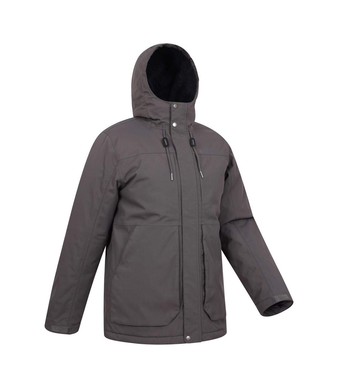 Mens coastline borg waterproof jacket dark grey Mountain Warehouse-4