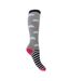 Womens/Ladies Hyperwarm Long Welly Socks (3 Pairs) (Rose/Daisy/Umbrella) - UTW505