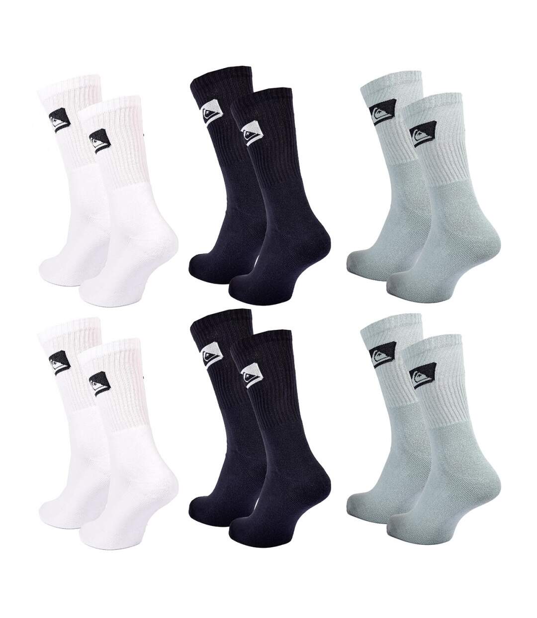 Chaussettes QUIKSILVER CUSHIONED CREW - Pack de 6-3